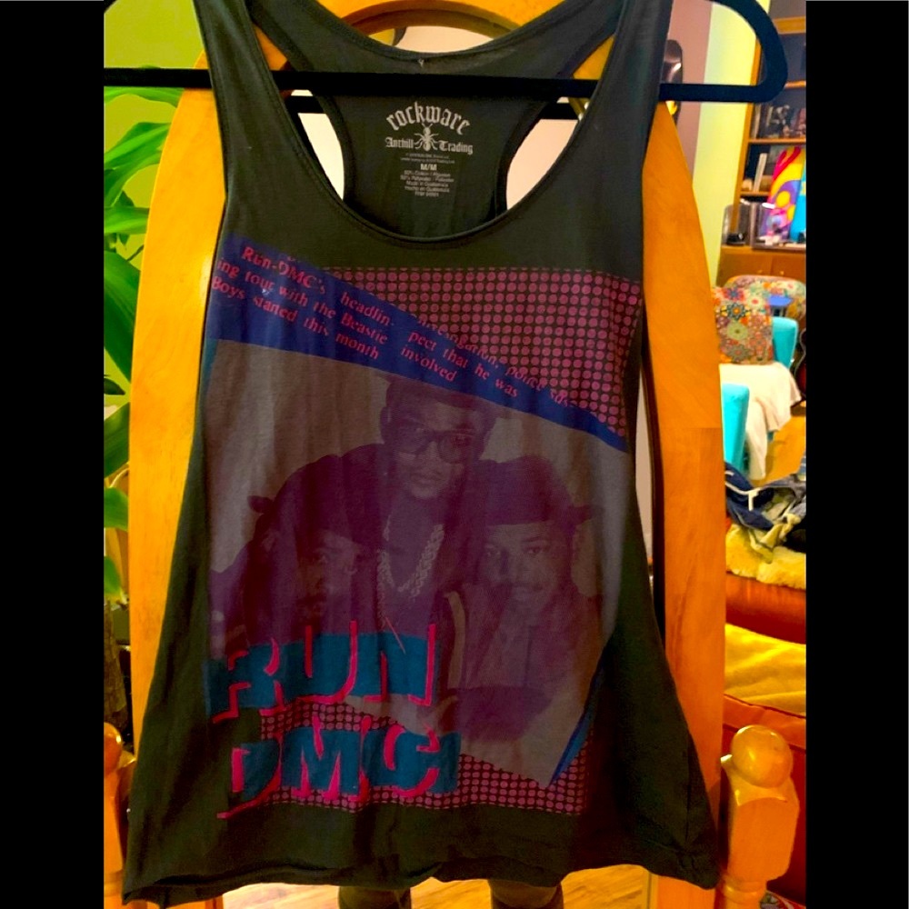 🔥Vintage RUN DMC racer back tank. Size medium.